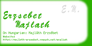 erzsebet majlath business card